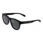 Polaroid PLD2156S56003 Unisex Rectangular Sunglasses - Juodas rėmas, pilki poliarizuoti TAC lęšiai, UV400 apsauga