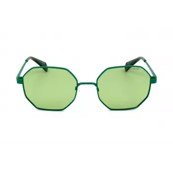 Polaroid PLD6067S1EDUC Unisex akiniai nuo saulės – juodas rėmelis, pilki poliarizuoti lęšiai, 53 mm