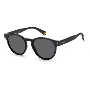 Polaroid PLD6175S807M9 Unisex Taisyklingi Akiniai nuo Saulės - Juodas Rėmas, Pilki Poliarizuoti Lęšiai 51mm