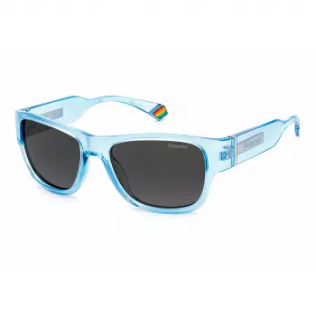 POLAROID PLD6197SMCMVU Unisex Havana Square Akiniai - Rudi Poliarizuoti Lęšiai