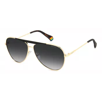 Polaroid PLD6200SXRHLG Unisex taisyklingi akiniai nuo saulės – juodas rėmelis, pilki poliarizuoti lęšiai, 61 mm