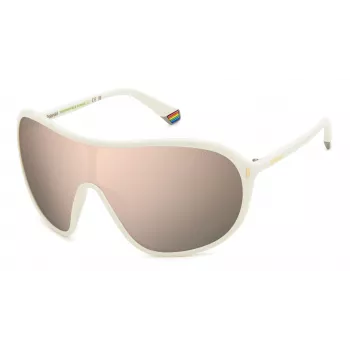 POLAROID PLD6216SVK6 Unisex stačiakampiai akiniai nuo saulės – tamsiai pilkas propionato rėmelis, pilki poliarizuoti polikarbonato lęšiai, UV400 apsauga