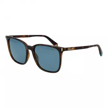 POLAROID PLD6226S54086 Moteriški akiniai nuo saulės Havana Brown Rectangular Polarized 54mm