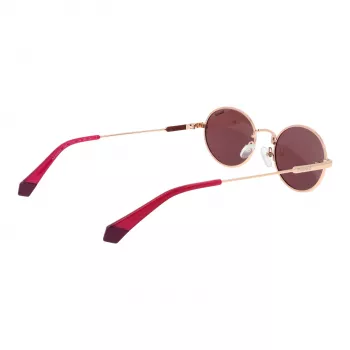 Polaroid PLD6228SX53LT Unisex stačiakampiai akiniai nuo saulės – Havana rėmelis, rudi poliarizuoti lęšiai – 53 mm