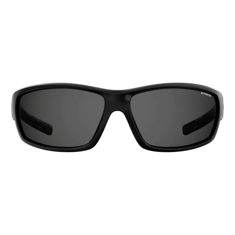 POLAROID PLD7029S807 Unisex Sportiniai Akiniai Nuo Saulės – Poliarizuoti Pilki Lęšiai, Juodas Rėmelis