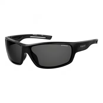POLAROID PLD7029S807 Unisex Sportiniai Akiniai Nuo Saulės – Poliarizuoti Pilki Lęšiai, Juodas Rėmelis