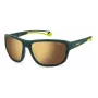 Polaroid PLD7049SGP7 Unisex Rectangular Sunglasses - Black Frame Grey Polarized Lens 62mm