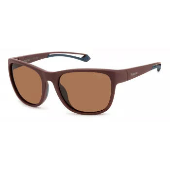 Polaroid PLD7051S7BL Unisex akiniai - juodas rėmelis, pilki poliarizuoti lęšiai, 57 mm