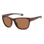 Polaroid PLD7051S7BL Unisex akiniai - juodas rėmelis, pilki poliarizuoti lęšiai, 57 mm