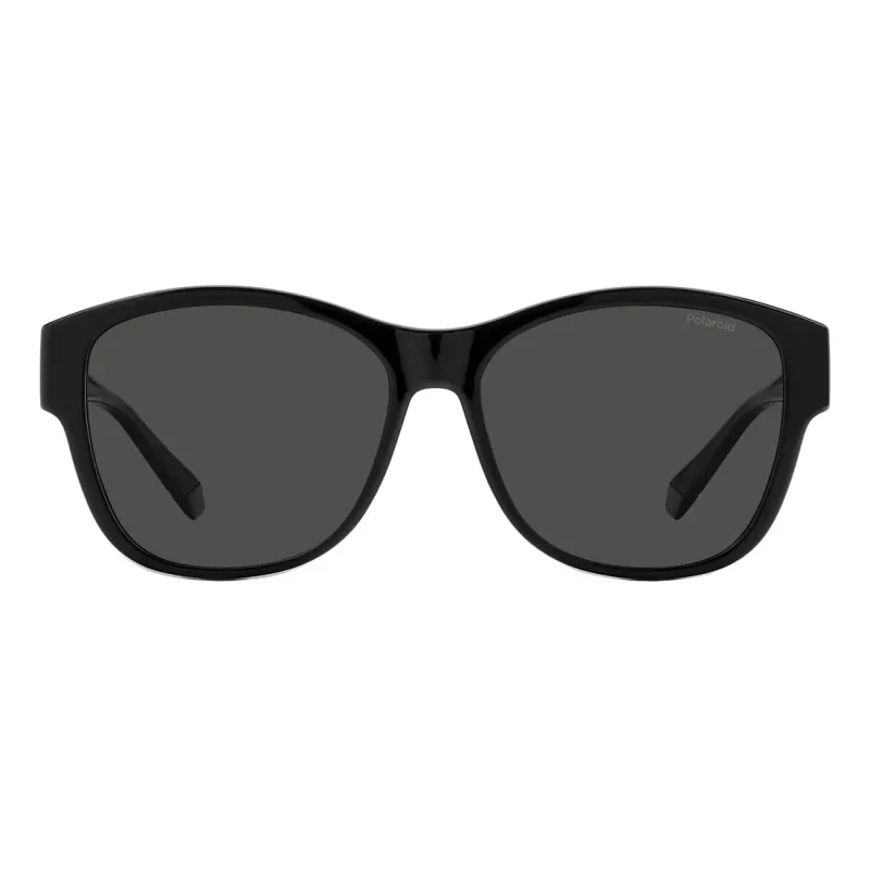 Polaroid PLD9019S08A Unisex akiniai - Juodas rėmelis, Pilki poliarizuoti lęšiai