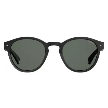 POLAROID Unisex PLD6042S807M9 Akiniai - Kvadratinis pilno rėmo plastikinis rėmas su poliarizuotais pilkais lęšiais - UV400 apsauga - 49 mm lęšio plotis