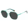 POLAROID Unisex PLD6172S5CB Pilot Aviator akiniai – juodas rėmelis, pilki poliarizuoti lęšiai, 57 mm
