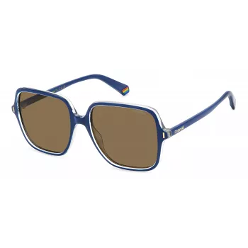Polaroid Women's PLD6219SPJP poliarizuoti stačiakampiai akiniai nuo saulės, juodi/pilki, 56 mm | Kur.lt