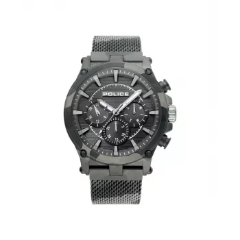 POLICE vyriškas laikrodis Adder R1453321003 47mm kvarcinis analoginis juodas ciferblatas oda