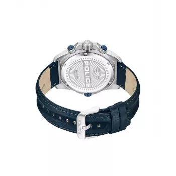 POLICE PEWJF0022503 Vyriškas kvarcinis analoginis laikrodis 46mm, nerūdijantis plienas, juodas odinis dirželis | Kur.lt
