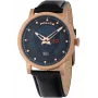 Police Vyrų Kvarcinis Analoginis Laikrodis PL15404JSR.03 - Mėlynas ciferblatas, Ruda odinė juosta, 43 mm