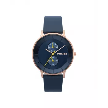 Police vyrų kvarcinis analoginis laikrodis R1451293002 42mm juodas ciferblatas odinis dirželis