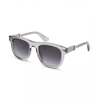 POLICE Vyriški stačiakampiai akiniai nuo saulės SPLL87M5203GU Havana acetatinis rėmas žali polikarbonatiniai lęšiai 52mm