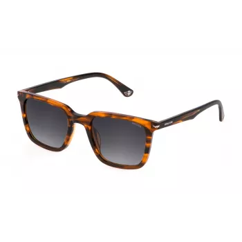 Police vyriški akiniai nuo saulės SPLL80-520836 Havana rudo acetato 52mm