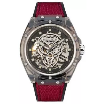 Police vyriškas laikrodis PEWGR1592401 44mm nerūdijantis plienas juoda oda kvarcinis
