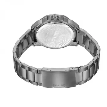 POLICE vyrų laikrodis PEWJH0021403 43mm kvarcinis analoginis mėlynas ciferblatas ruda oda