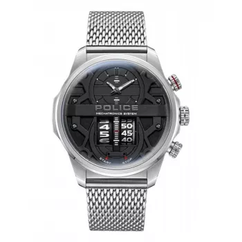 Vyriškas laikrodis Police Ranger II PEWJG0006504 44mm mėlynas ciferblatas ruda oda