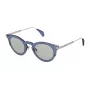 POLICE SPL624460579 Moteriški Akiniai nuo Saulės – blizgantis juodas acetatinis rėmelis, pilki polikarbonatiniai lęšiai, UV400 apsauga, 46 mm lęšio plotis