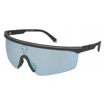 POLICE SPLA28999U5X Aviator akiniai vyrams, juodas metalinis rėmelis, pilki lęšiai 99mm
