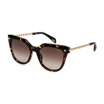 POLICE SPLN63-530779 Unisex Akiniai – Juodas Acetato Rėmelis, Pilki Polikarbonato Lęšiai, UV400