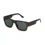 POLICE SPLP23M54M82P Vyriški poliarizuoti akiniai nuo saulės, Havana acetato rėmelis, žali lęšiai, 54 mm