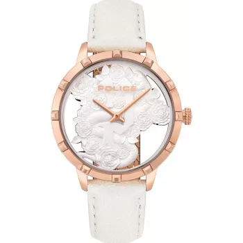 POLICE moteriškas laikrodis PL16041MSR-01 rožinio aukso nerūdijančio plieno kvarcinis 36 mm
