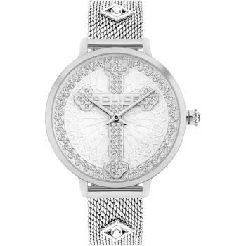 POLICE Moteriškas laikrodis PL16031MS04MM 36mm sidabrinis nerūdijančio plieno tinklelis