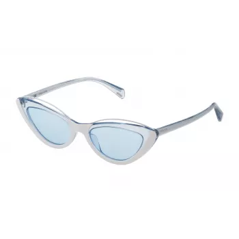 POLICE Moteriški Akiniai Nuo Saulės SPL93752095W Havana Acetato Rėmeliai Rudi Gradientiniai Lęšiai 52mm