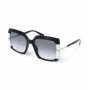 POLICE moteriški akiniai nuo saulės SPLG23M570700 geometrinis juodas acetatinis rėmelis, pilki polikarbonatiniai lęšiai, 57 mm