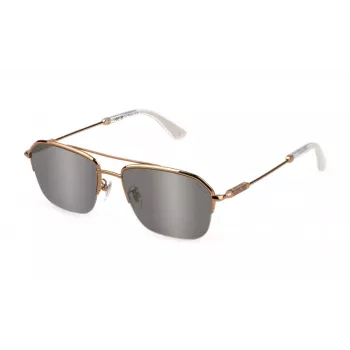 Moteriški Police akiniai nuo saulės SPLL18M568FFG – acetatinis rėmelis, UV400 apsauga, 56 mm lęšiai
