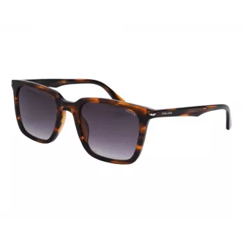 POLICE Moteriški Akiniai Nuo Saulės SPLL80M520836 Havana Acetatas Rudas Gradientinis Lęšis 52mm