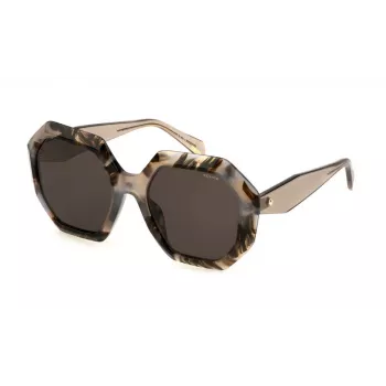 POLICE Moteriški Akiniai Nuo Saulės SPLM10M540AM5 Havana Acetatas Rudi Gradientiniai 54mm