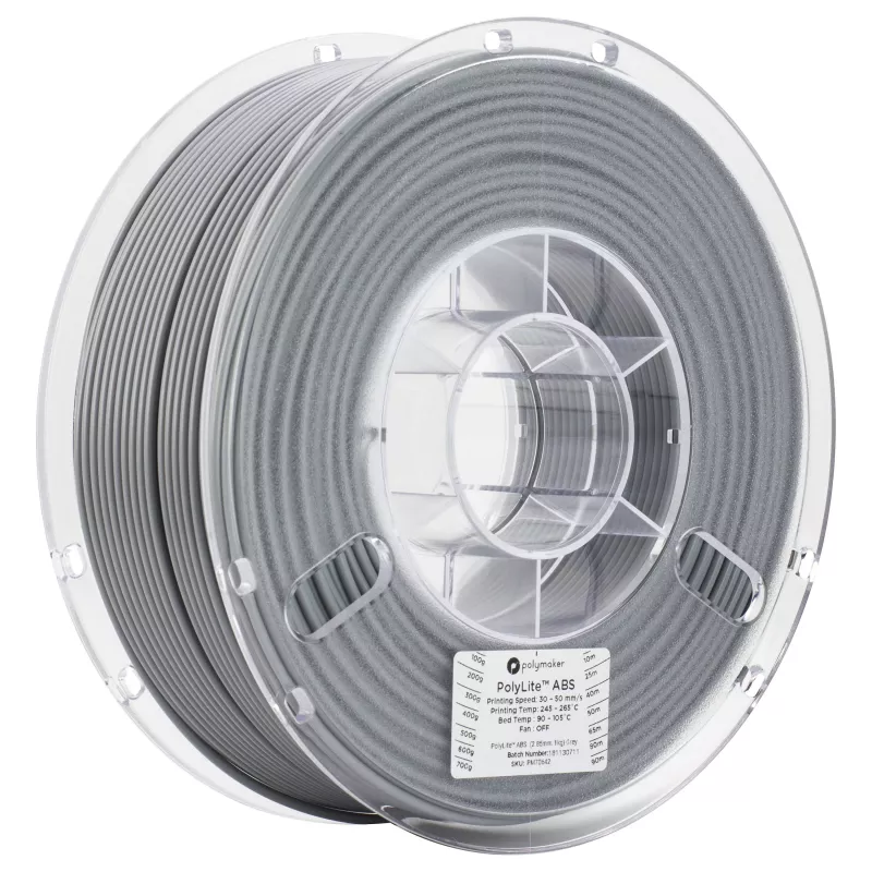 POLMASK ABS 1.75mm Grey 3D spausdinimo gijos, 1kg