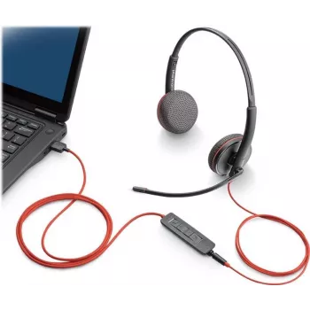 Poly Blackwire C3220 USB-C ausinės - 3200 Series - ant ausų - laidinės - USB-C - triukšmą izoliuojančios - juodos (209749-104)