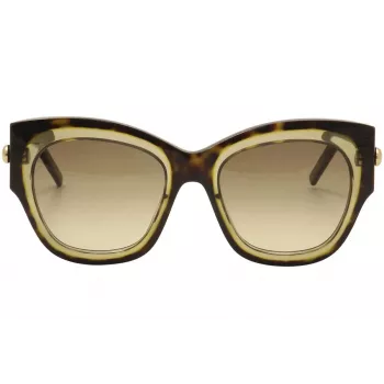 POMELLATO Moteriški Akiniai Nuo Saulės PM0008S-001 – Juodas Acetato Rėmelis, Pilki Lęšiai, 52 mm