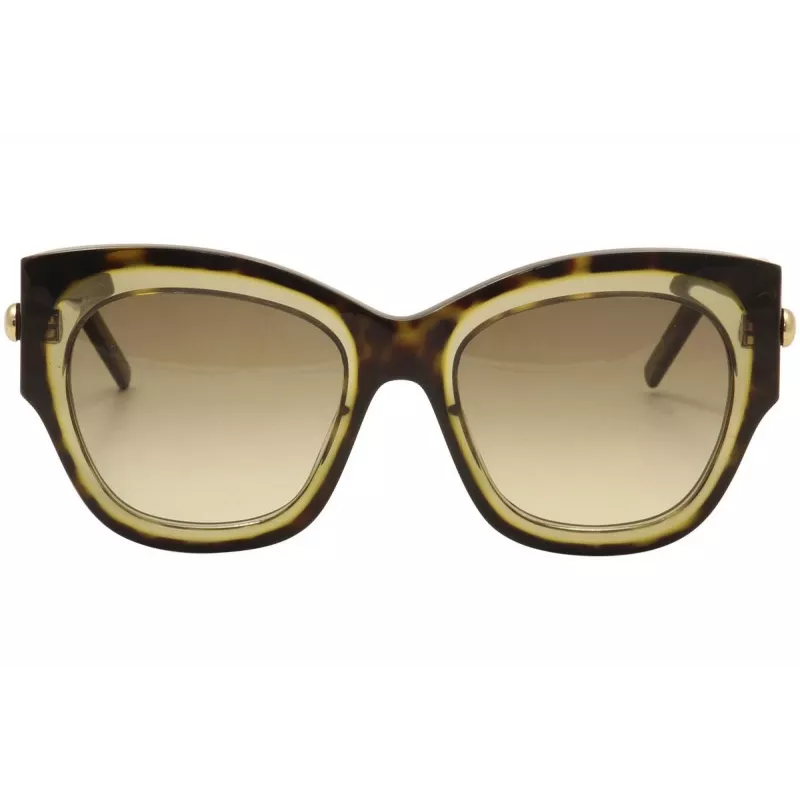 POMELLATO Moteriški Akiniai Nuo Saulės PM0008S-001 – Juodas Acetato Rėmelis, Pilki Lęšiai, 52 mm
