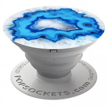 PopSockets Original PopGrip telefono laikiklis ir stovas - Ice Blue Agate