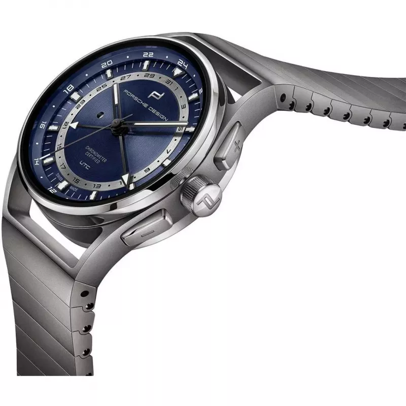 PORSCHE DESIGN Flat Six P'6000 Vyriškas Automatinis Chronografinis Laikrodis 42mm Nerūdijantis Plienas Guma Juoda