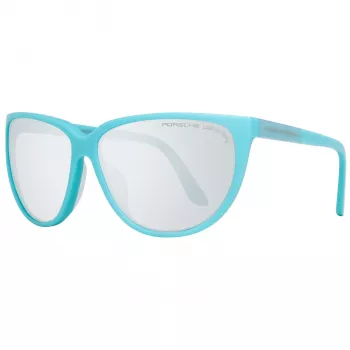 PORSCHE DESIGN Moteriški Akiniai nuo Saulės P8588-61B Stačiakampis Metalinis Rėmas Sidabrinis/Paladžio Pilki Lęšiai 61/13/135 mm