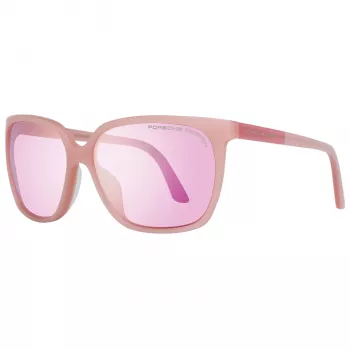 PORSCHE DESIGN Moteriški Akiniai nuo Saulės P8589-60D Auksinis Metalinis Rėmas Pilki Gradientiniai Stiklai 60/15/135 mm