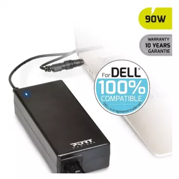 PORT DESIGNS Port Connect 90W nešiojamojo kompiuterio maitinimo adapteris Dell - juodas