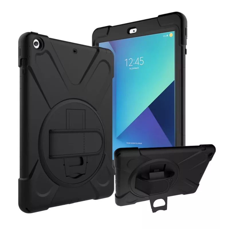 Port Designs Pro Shock 360 tvirtas apsauginis ir besisukantis dėklas Samsung Galaxy Tab A9+ - juodas