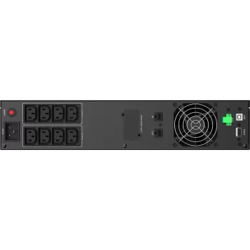 PowerWalker VI 3000 RLE UK linijinis-interaktyvus UPS, 3000 VA/1800 W, Rackmount 2U, 8x IEC C13 + 1x IEC C19, USB/RS-232, AVR, LCD