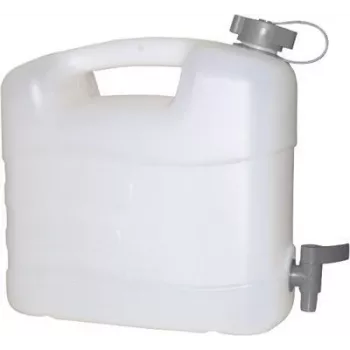 PRESSOL 20 L HDPE kanistras su išleidimo čiaupu, baltas, maisto saugos 21167