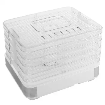 PRIME3 SFD51 maisto džiovintuvas, permatomas ir baltas, 420 W, 5 padėklai, skaitmeninis laikmatis
